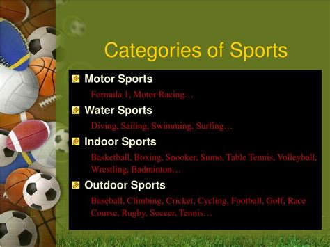 Sports Category .